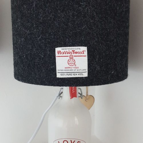 Charcoal Grey Lampshade on Love Gin Bottle