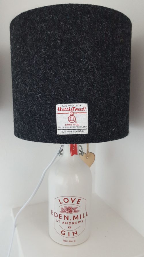 Charcoal Grey Lampshade on Love Gin Bottle