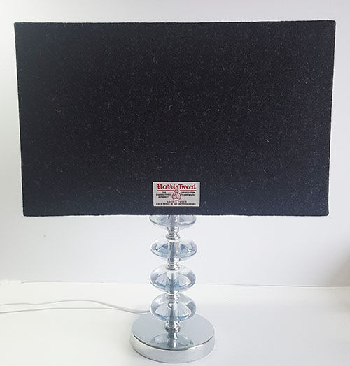 Rectangular Charcoal Harris Tweed Table Lamp