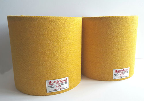 Yellow Harris Tweed Lampshade