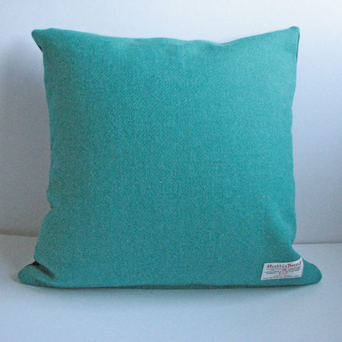 Bright Green Harris Tweed Cushion