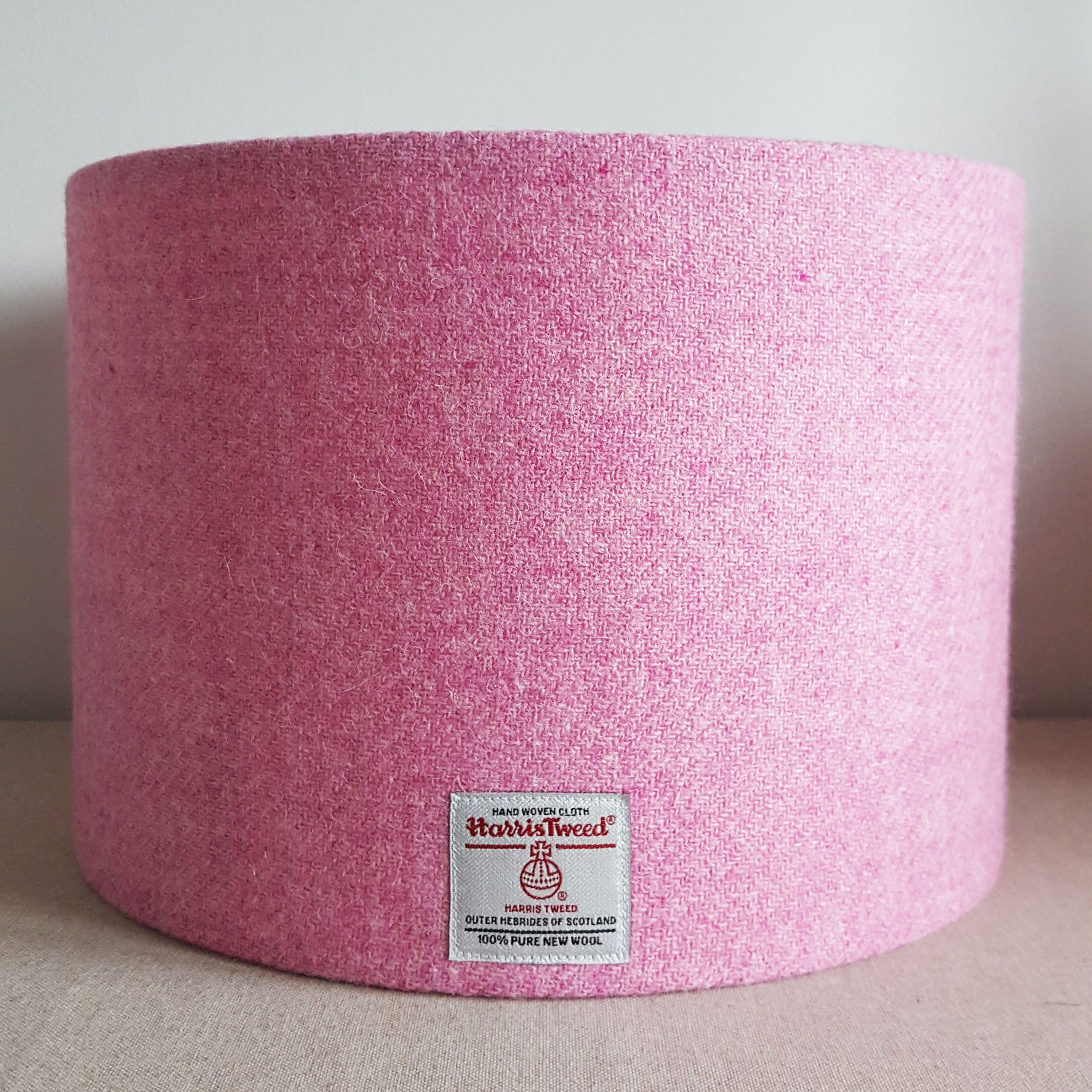 Blush Pink Harris Tweed Lampshade