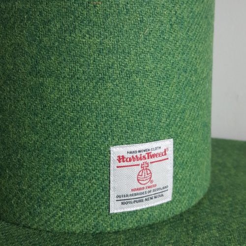 Mid Green Harris Tweed Lampshade