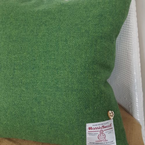 Mid Green Harris Tweed Cushion