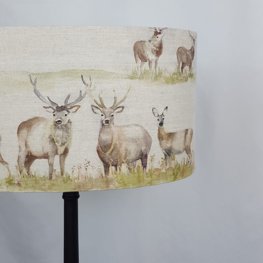 40cm oval lampshade in Moorland Stag fabric by Voyage Maison