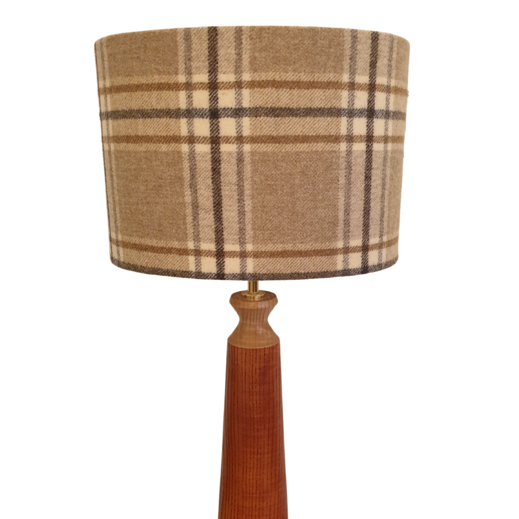 Abraham Moon Beige Check Lampshade