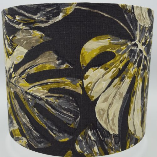 Black and Olive Cheeseplant Lampshade
