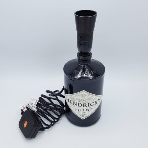 Black Bottle Lamp Adaptor on Hendricks Bottle