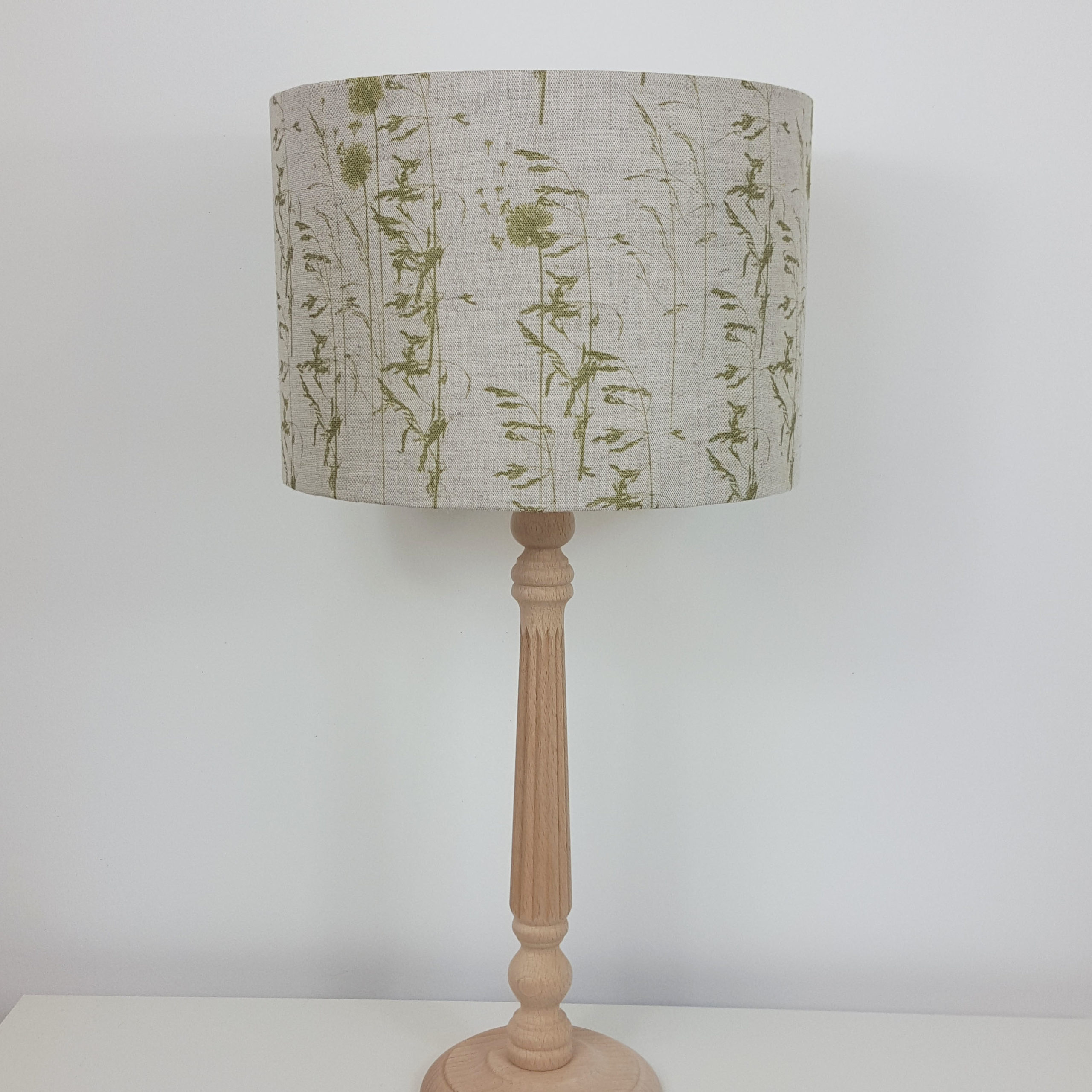 Breeze in Khaki Green or Blue – Linen Lampshade