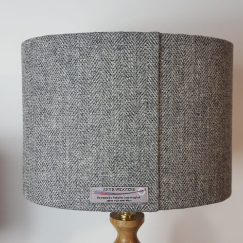 Skye Weavers Oval lampshade in Grey Herringbone