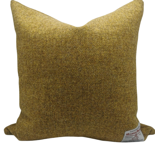Mustard Harris Tweed Cushion Cover