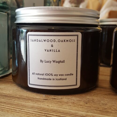 Sandalwood Oakmoss and Vanilla Scented Candle