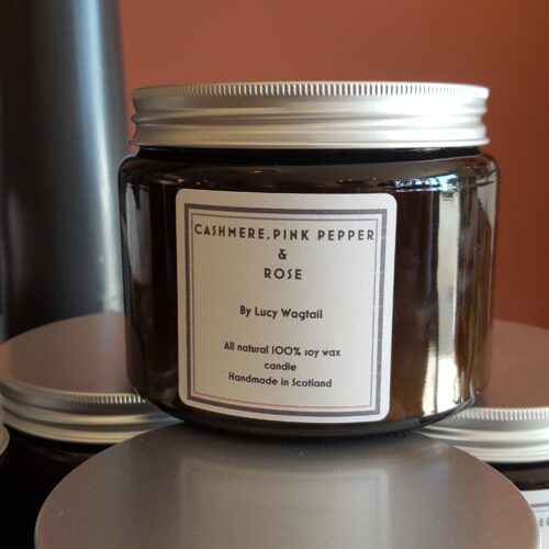 Cashmere Pink Pepper and Rose Scented Candle
