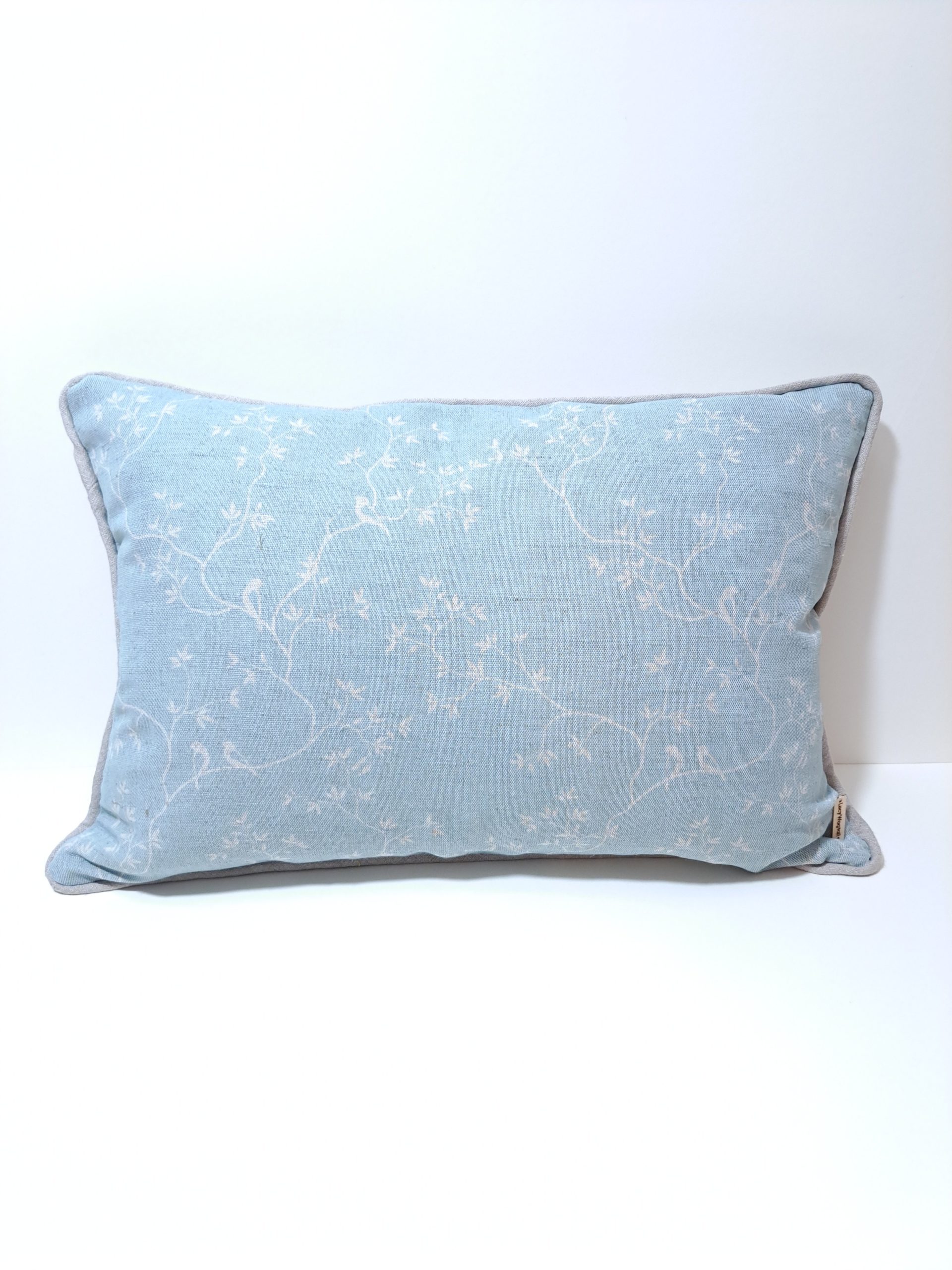 Linen Cushion Cover in Goldfinch – Duck Egg Blue – with optional Linen Piped Edge