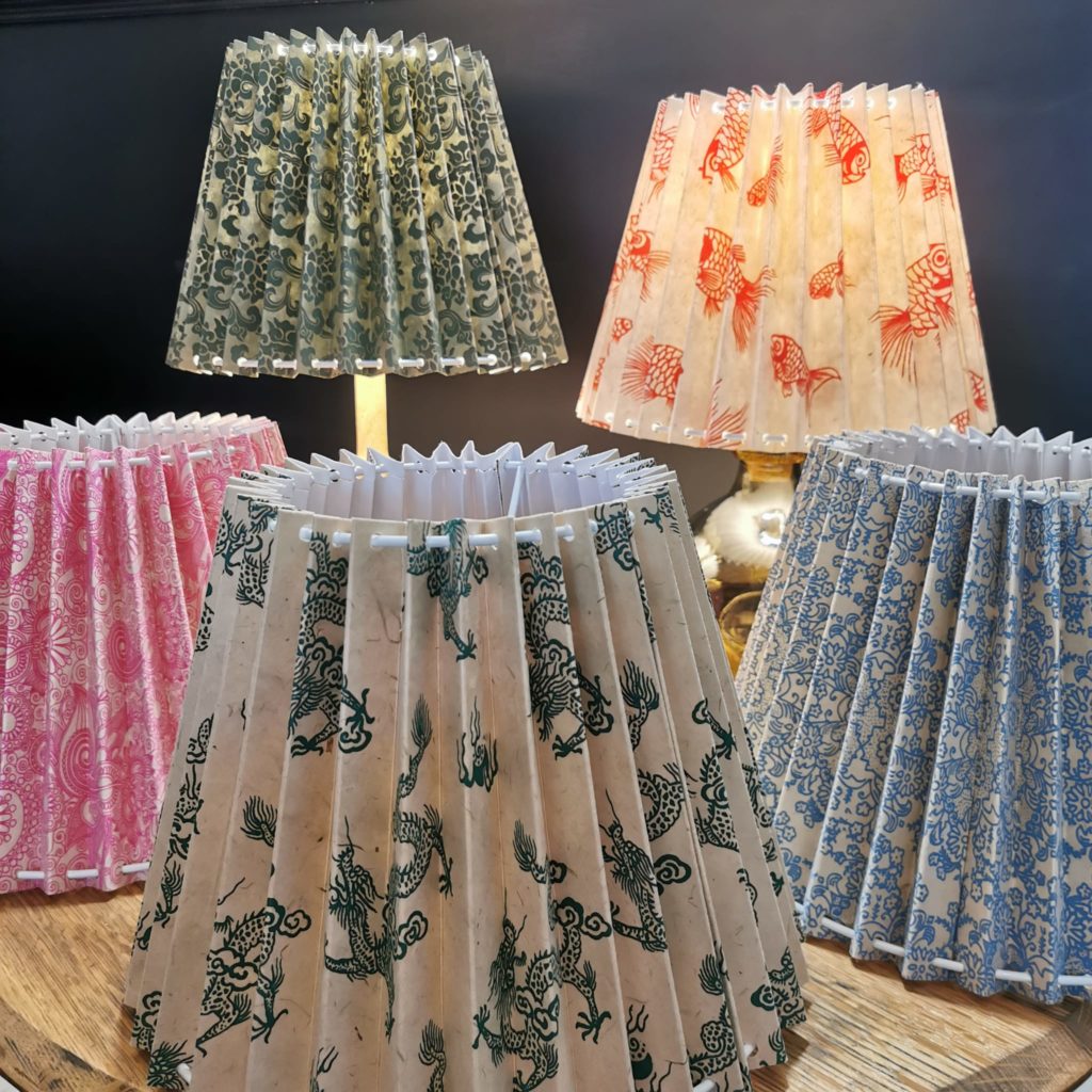 Collection of Eco Friendly Pleated Lampshades