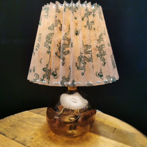Green Dragon Pleated Lampshade