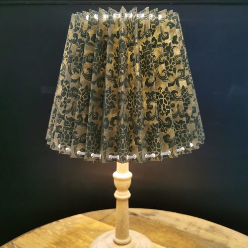 Blue Floral Pleated Lampshade