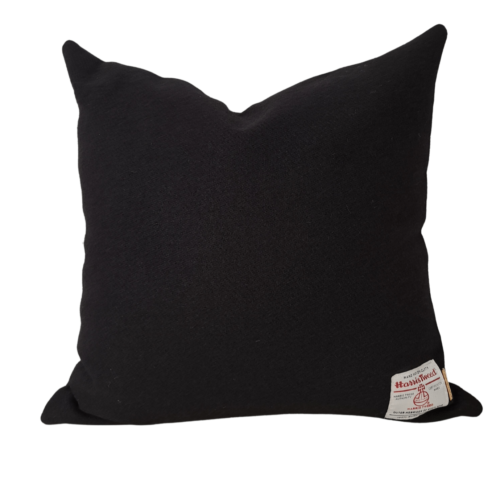 Black Harris Tweed Cushion