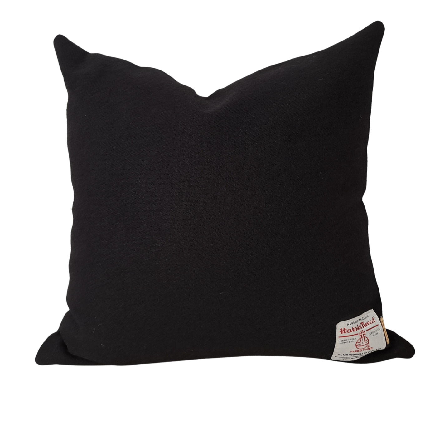 Black Harris Tweed Cushion Cover