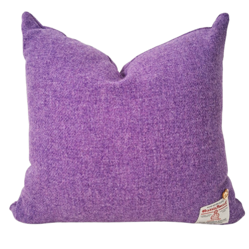 Lilac Harris Tweed Cushion