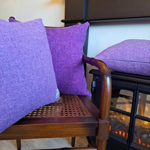Lilac Harris Tweed Cushion Purple Harris Tweed Cushion