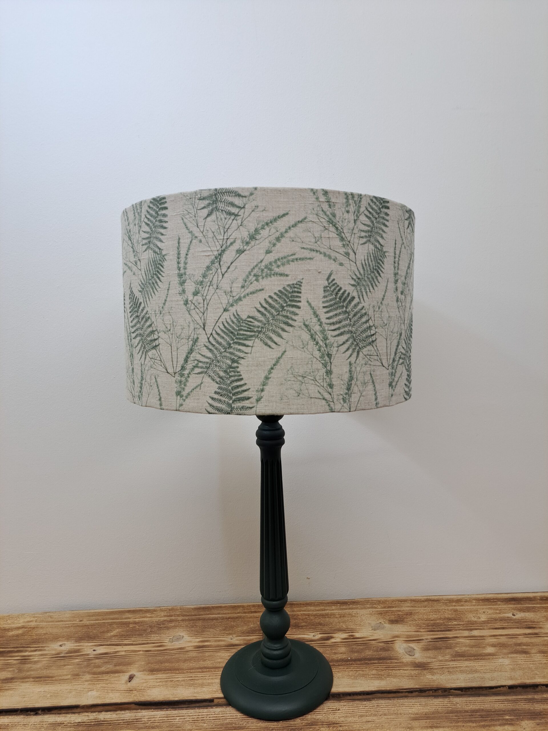 Linen Cotton Union Lampshade with Fern and Grass Print – Fernia