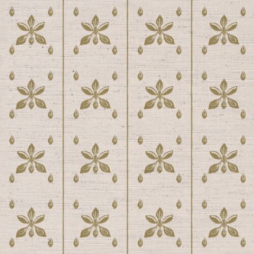 Seedlings Cushion in Antique Gold