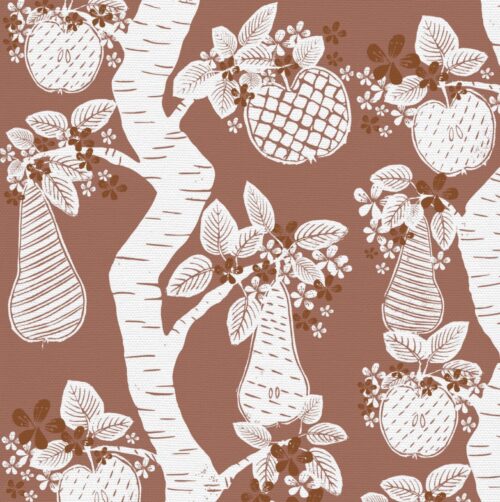 Russet Orchard Fruits Fabric Swatch