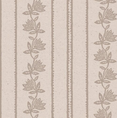Simple Sunflower Fabric Collection - Sun Stripe in Natural by Lucy Wagtail Interiors