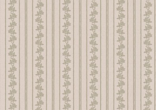 Simple Sunflower Fabric Collection - Sun Stripe in Pastel Green by Lucy Wagtail