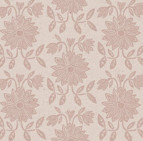 Sunflower Posy Fabric in Rose
