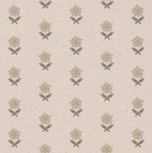 Beatrix Fabric in Oatmeal by Lucy Wagtail