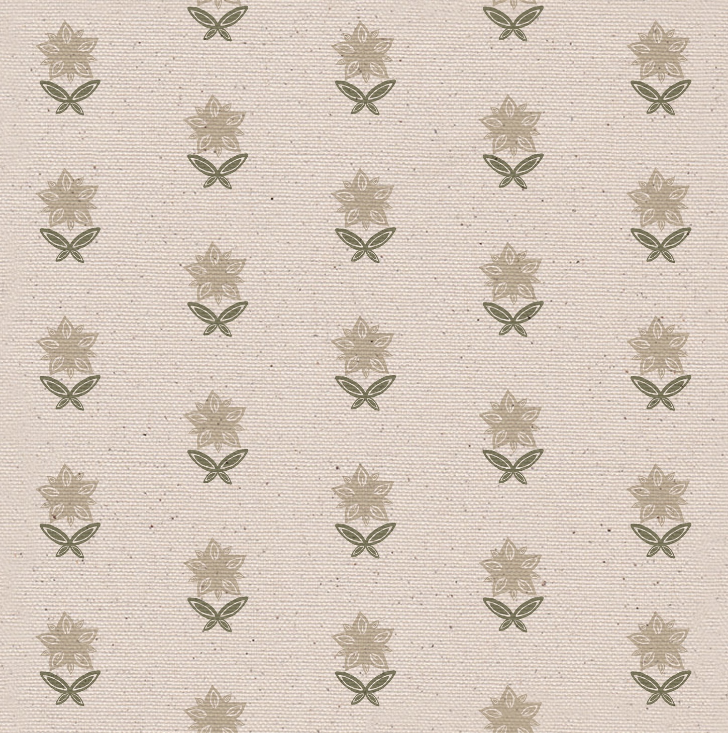 Beatrix Fabric in Oatmeal on a Natural Background
