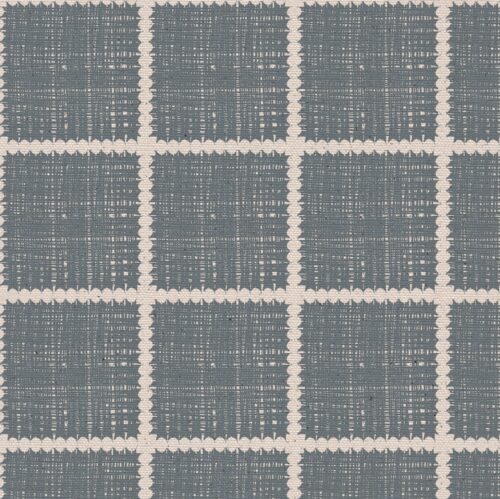 Cottage Check fabric by Lucy Wagtail Blue