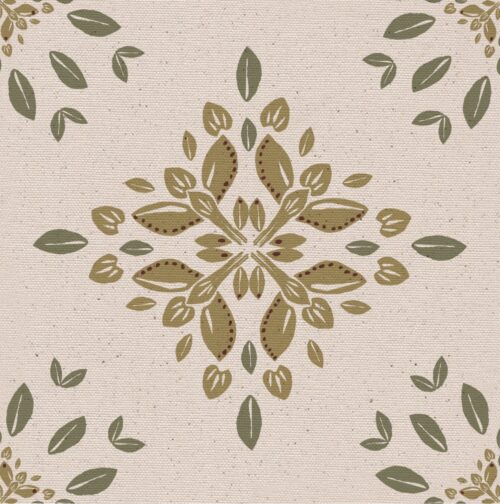 Cottage garden fabric by Lucy Wagtail Gold