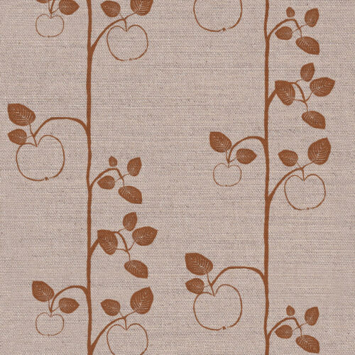 Espalier Apple Fabric in MArmalade by Lucy WAgtail Interiors
