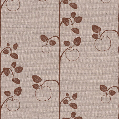 Espalier Apple Fabric in Nutmeg by Lucy Wagtaill Interiors