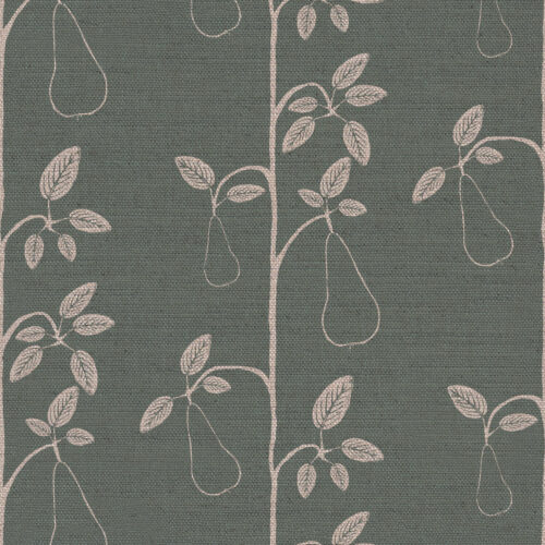 Espalier Pear Fabric in Bleu by Lucy Wagtail Interiors