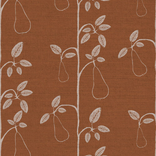 Espalier Pear Fabric in Mramalade by Lucy Wagtail Interiors