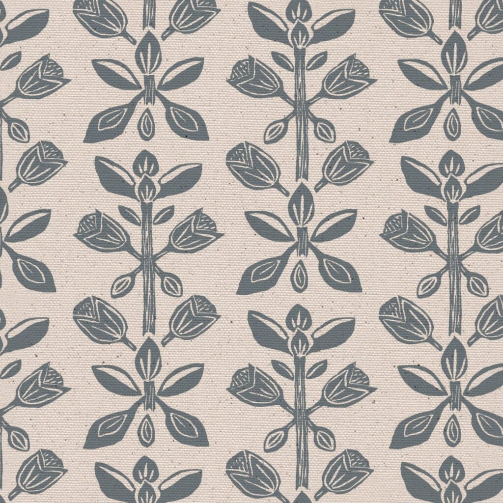 Hilda fabric by Lucy Wagtail Interiors Blue