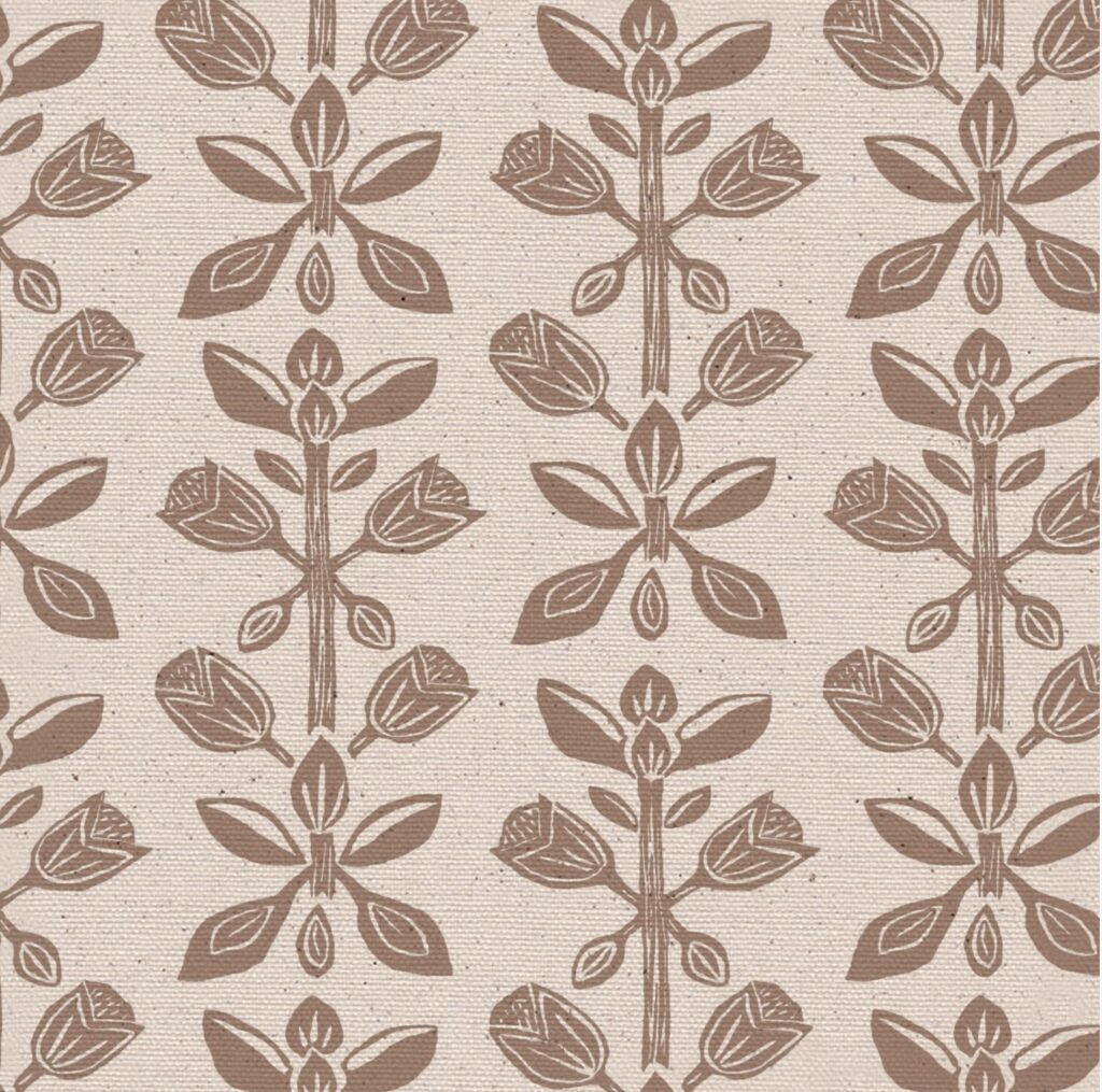 Hilda fabric by Lucy Wagtail Interiors Blush Pink