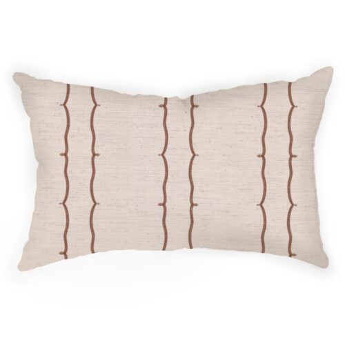 Beatrix Stripe Cushion in Nutmeg 50cm x 35cm