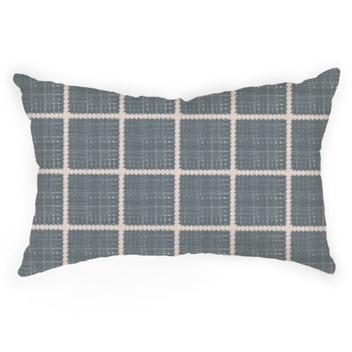 Cottage Check Cushion in Blue