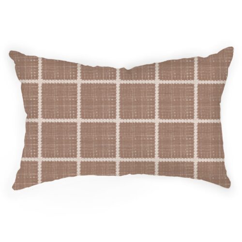 Cottage Check Cushion in Blush