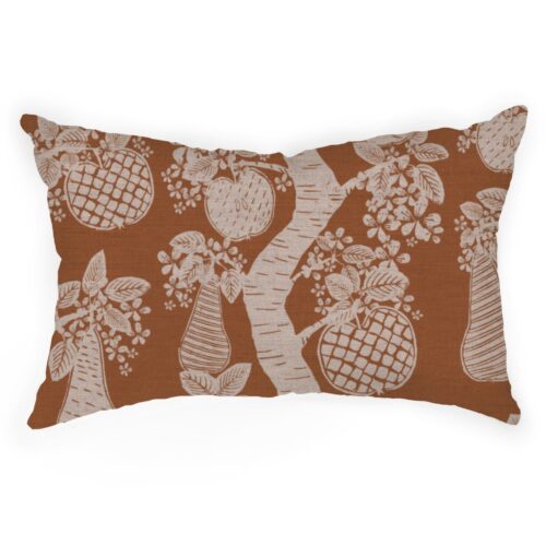 Orchard Fruits Cushion in Marmalade 50cm x 35cm