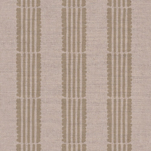 Orchard Stripe Fabric in Natural by Lucy WAgtail Interiors