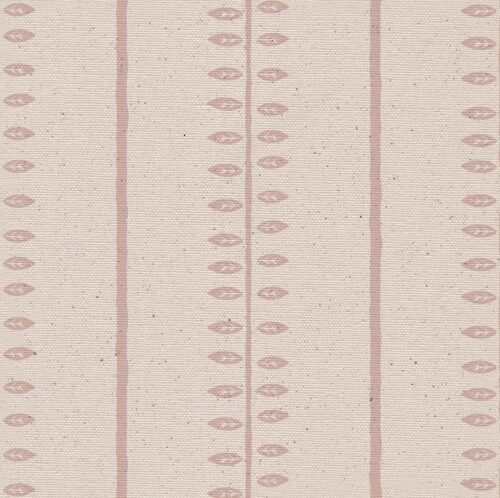Simple Leaf Stripe Fabric in R Rose by Lucy Wagtail