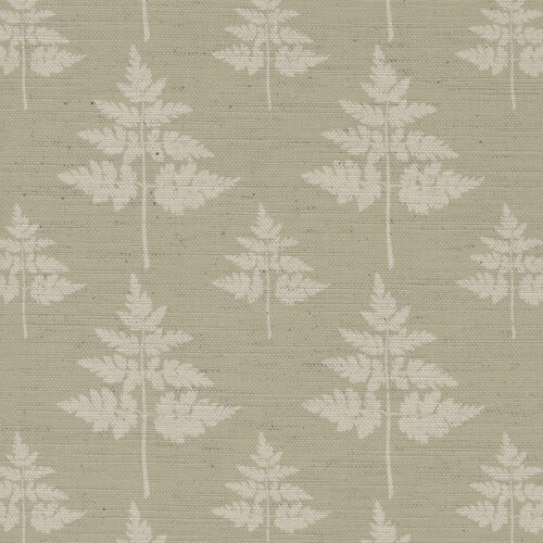 Country Lane Leaf Fabric in Pastel Green by Lucy Wagtail Interiors