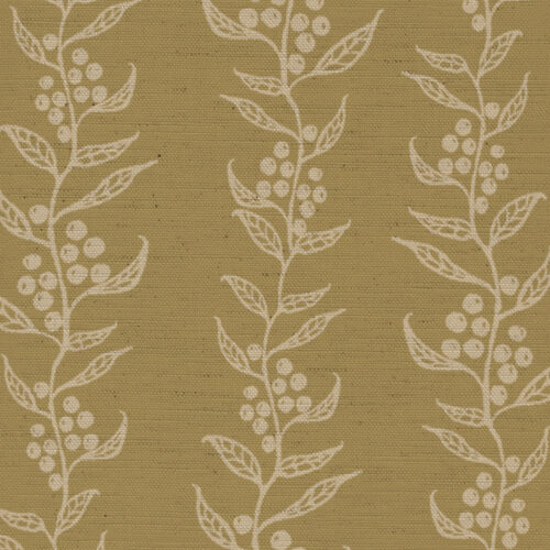 Winter Berries Fabric in Gold by Lucy Wagtail Interiors