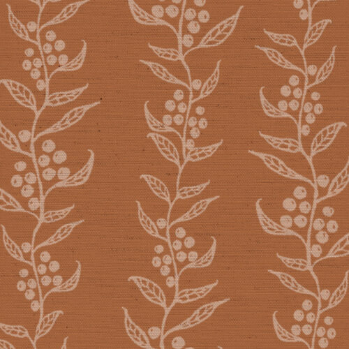 Winter Berries Fabric in Marmalade by Lucy Wagtail Interiors